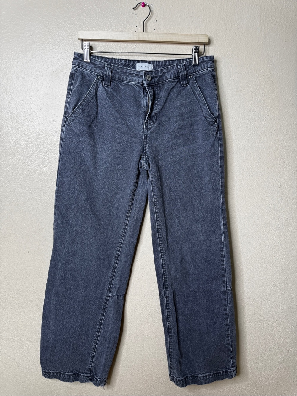 PacSun Womens Size 28 Casey Low Rise Baggy Jeans Gray Wide Leg Y2K